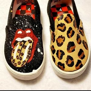 Handpainted Rolling Stones Shoes